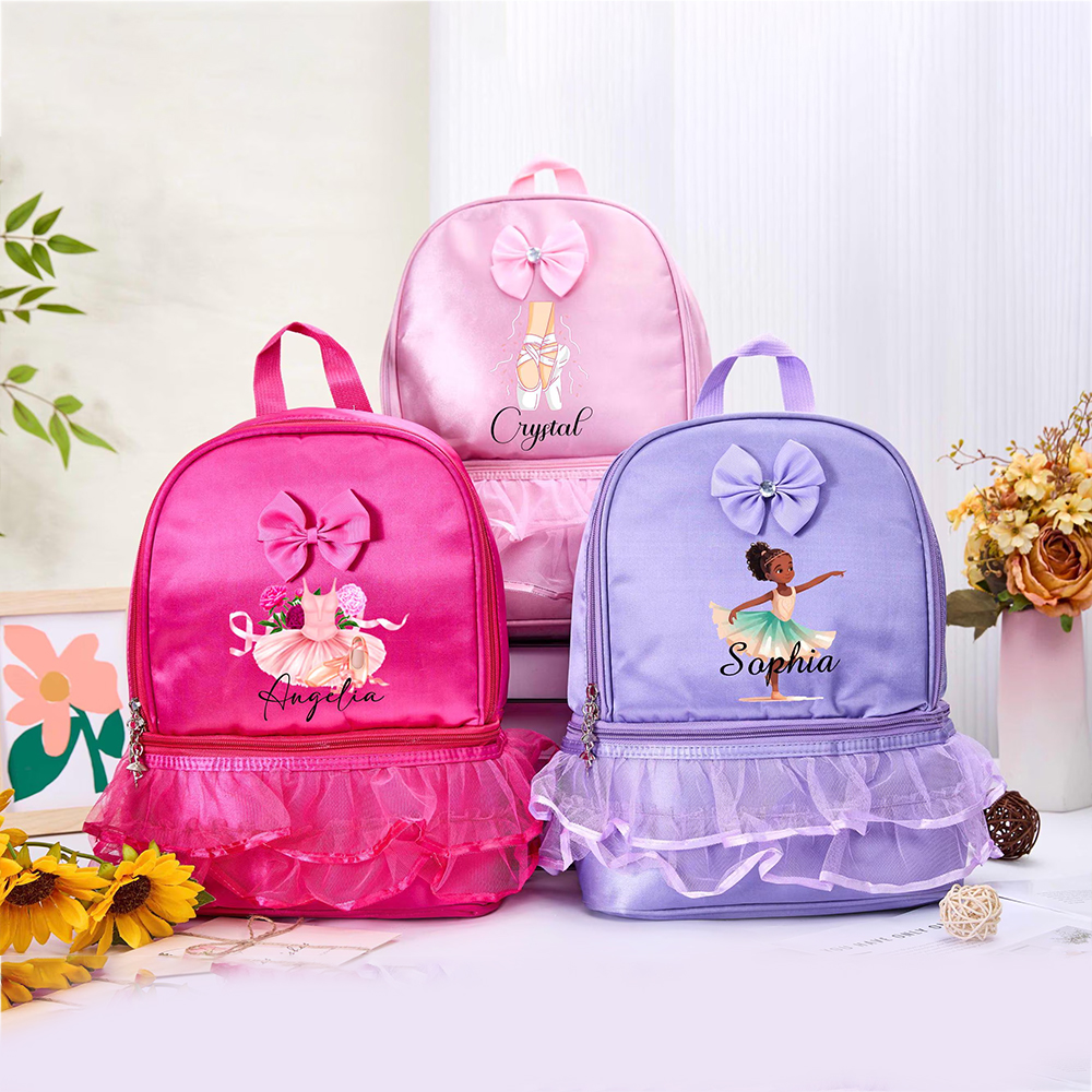 Personalized Kids Cute Ballet Dancer Backpack