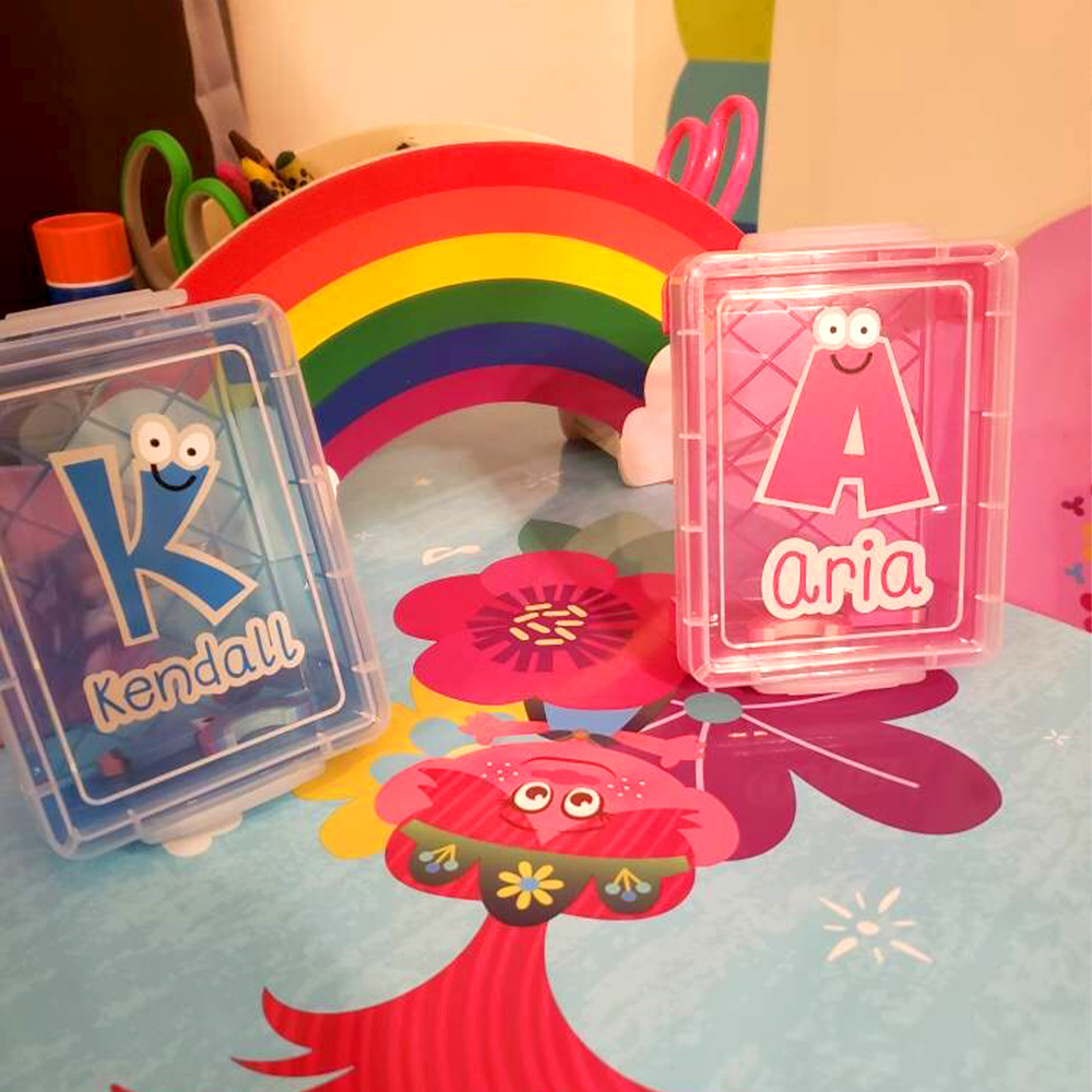 Personalized Original Lovely Monogram Crayon Box