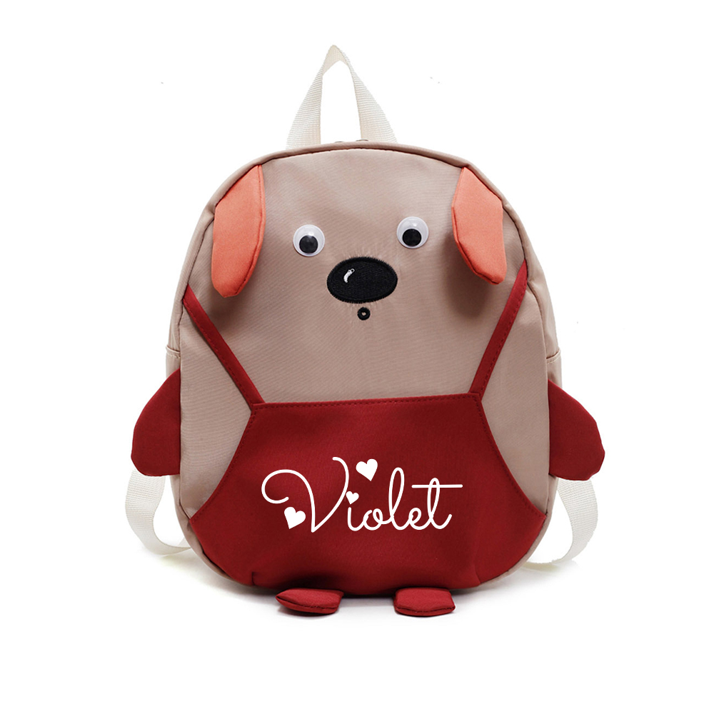 Personalized Cute Puppy Toddler Backpack