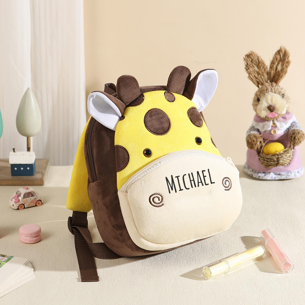 Personalized Cute Giraffe Animals Toddler Backpack