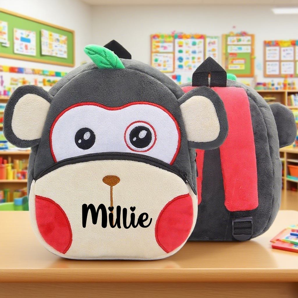 Personalized Cute Monkey Animals Toddler Backpack