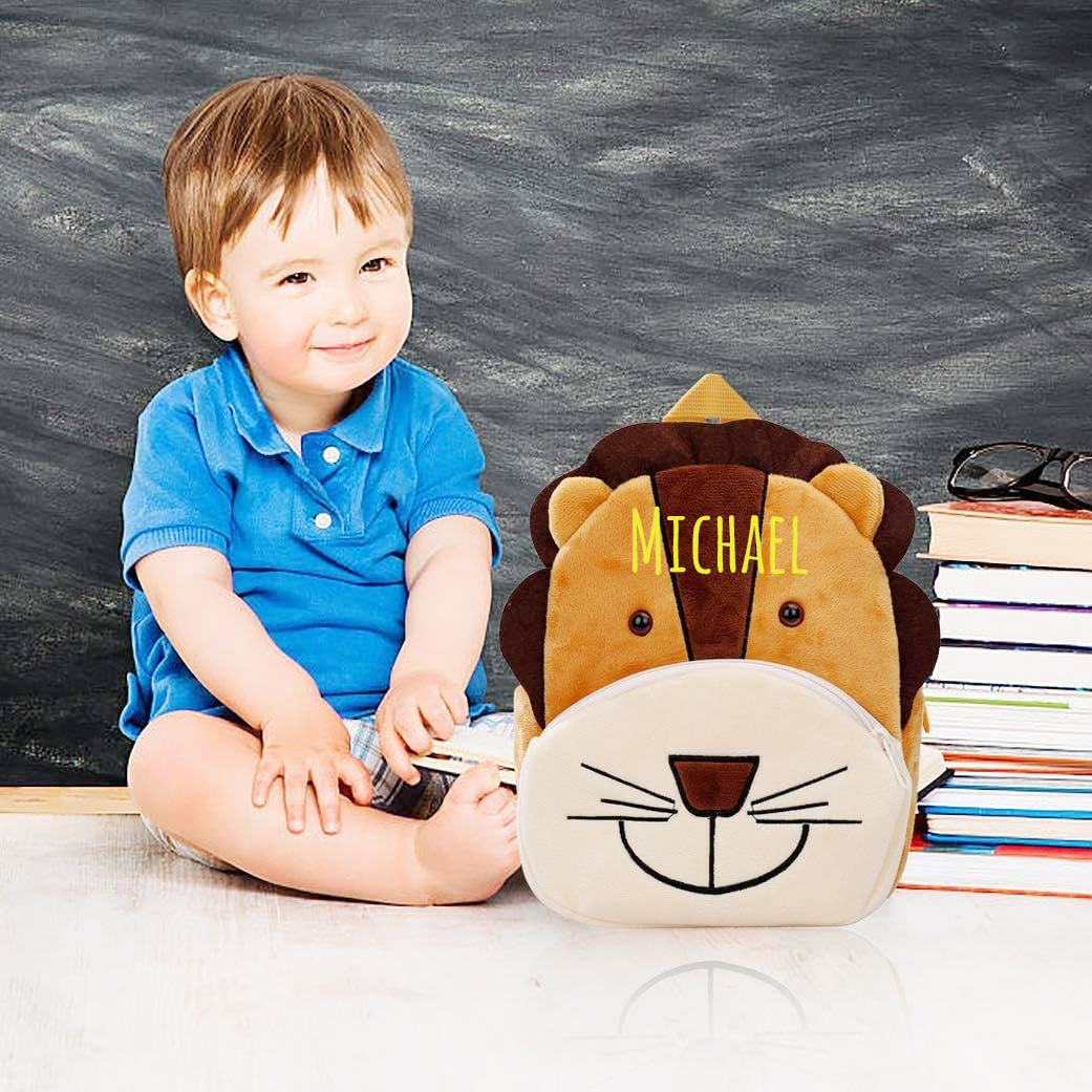 Personalized Cute Lion Animals Toddler Backpack