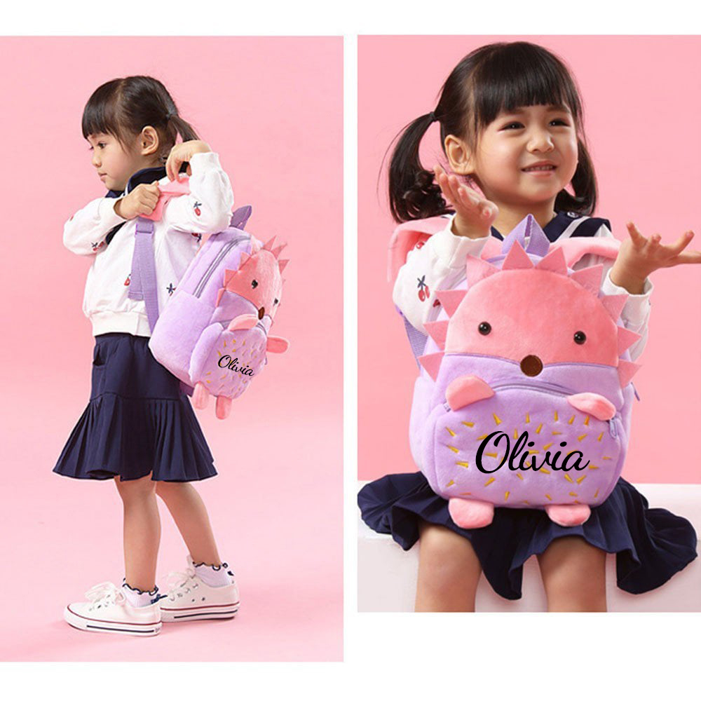Personalized Cute Hedgehog Animals Toddler Backpack