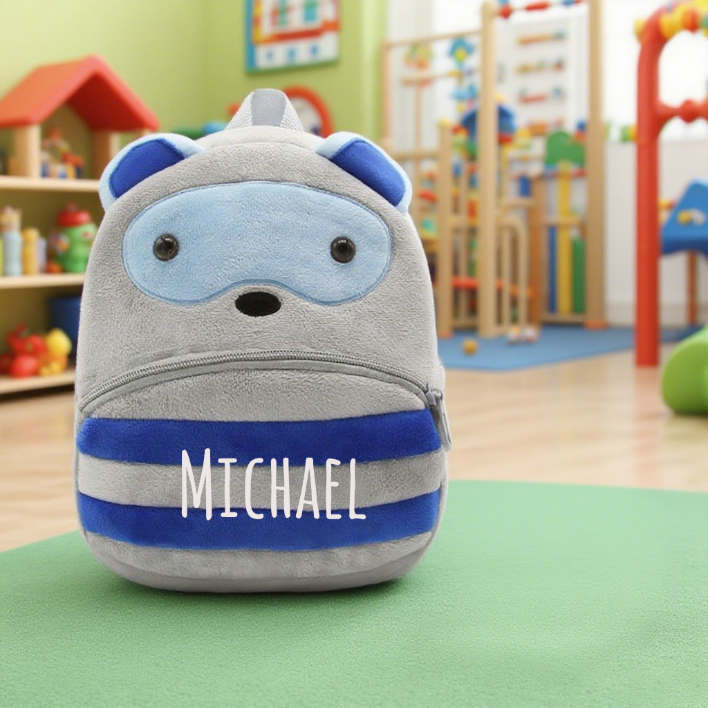 Personalized Cute Raccoon Animals Toddler Backpack