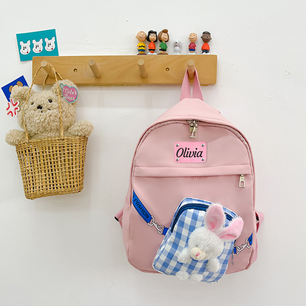 Personalized Kids Lovely Bunny School Backpack