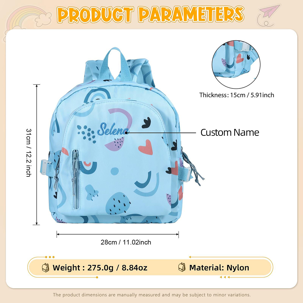 Personalized Embroidered Lovely Lightweight Toddler Backpack