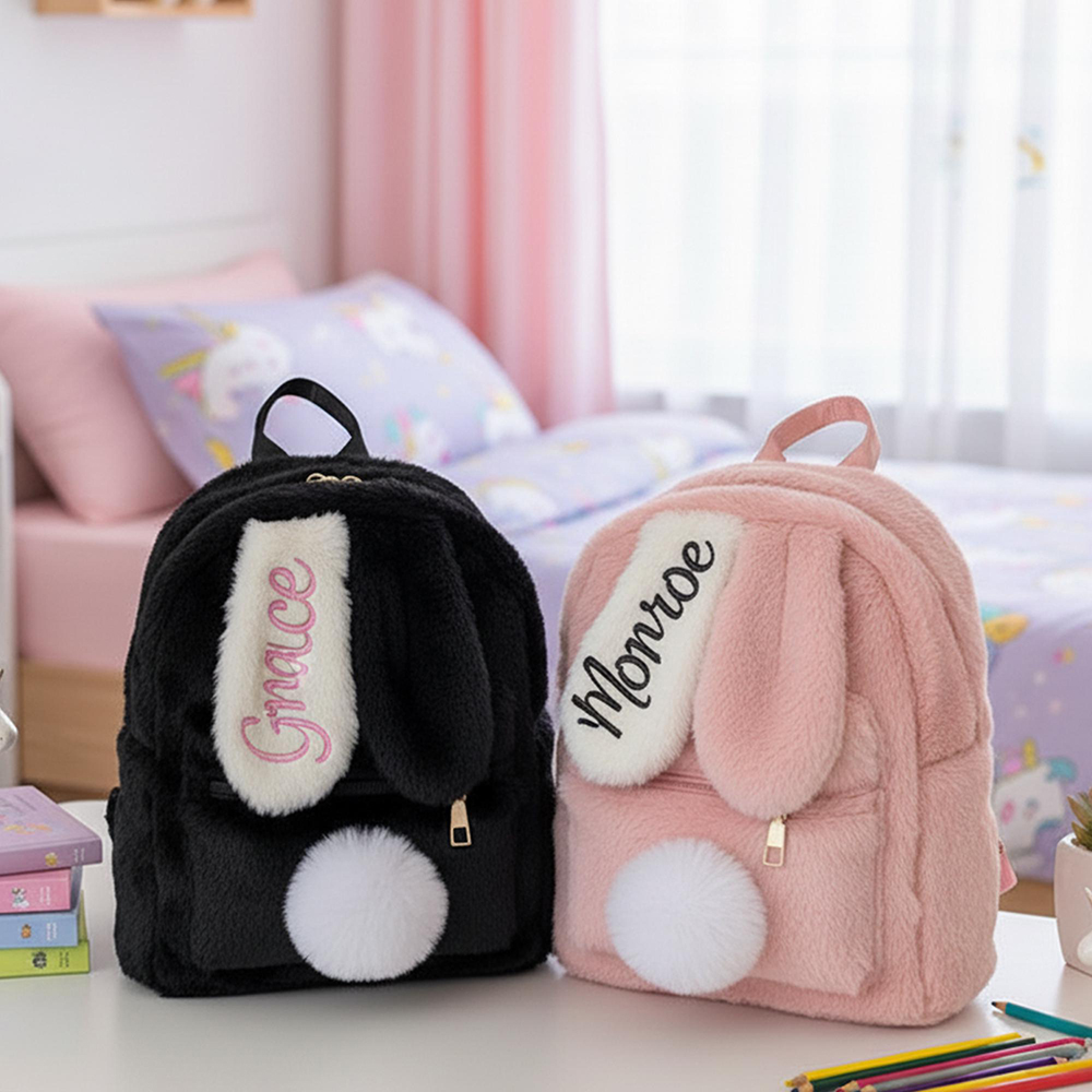 Personalized Embroidery Cute Bunny Backpack