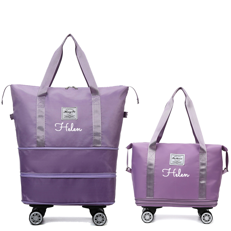  Personalised Expandable Foldable Duffle Bag with Wheels