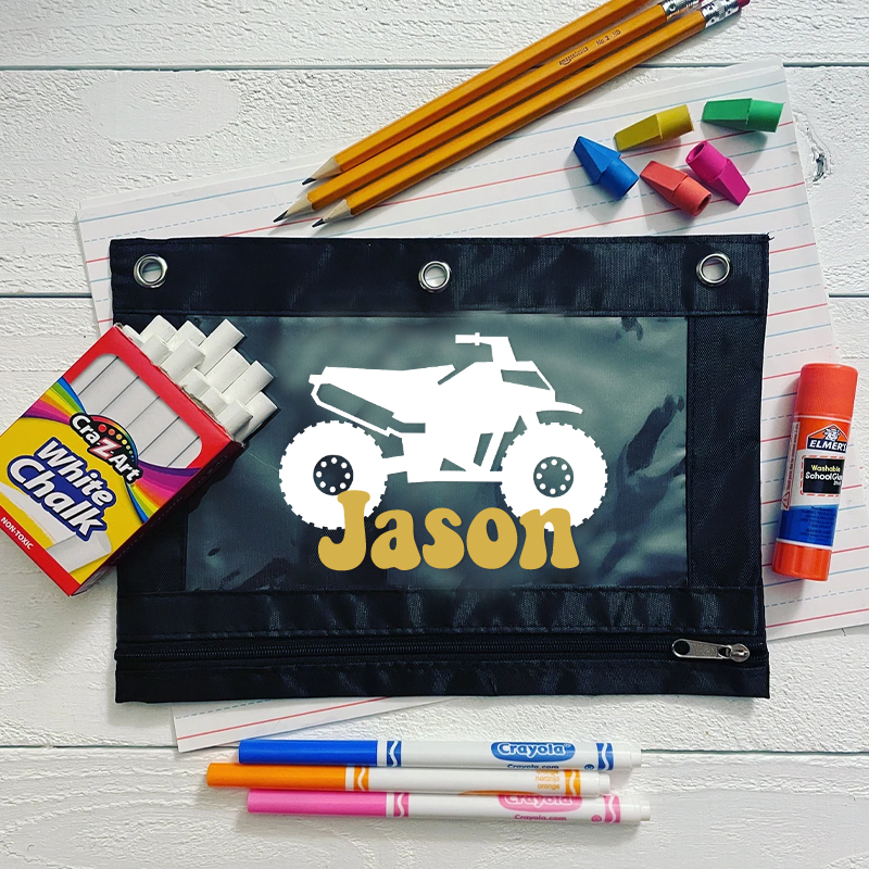 Personalized Original Canvas Zipper Kid Pencil Case