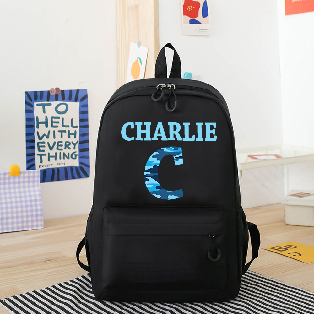 Personalized Color Monogram Back to School Backpack