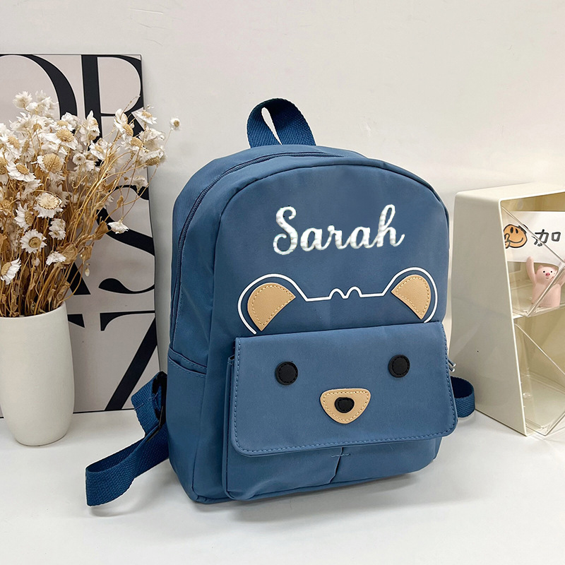 Personalized Embroidery Kid Color Bear Backpack