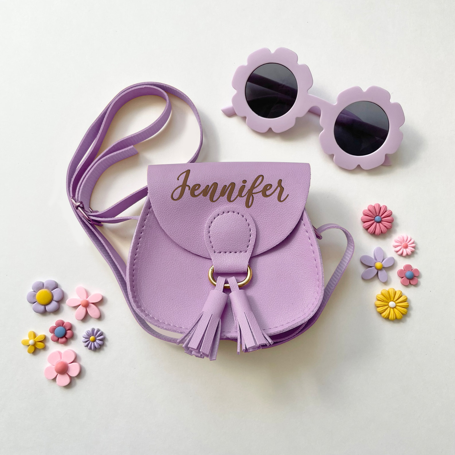 Personalized Girls Color Tassel Purse | CWPack11