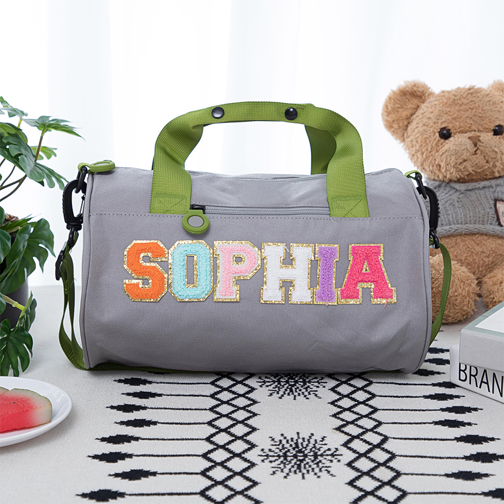Personalized Chenille Letter Water Proof Duffle Dance Bag