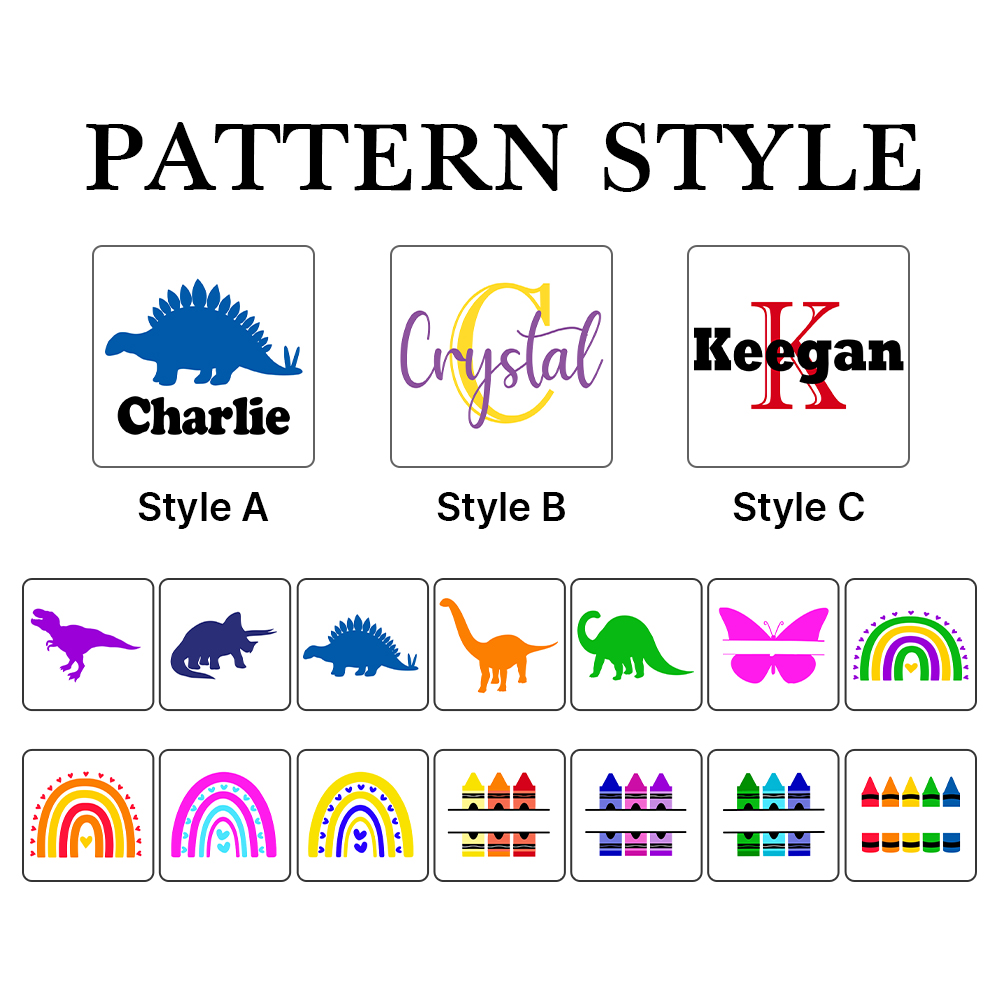 Personalized Colourful Back to School Supplies Crayon Box