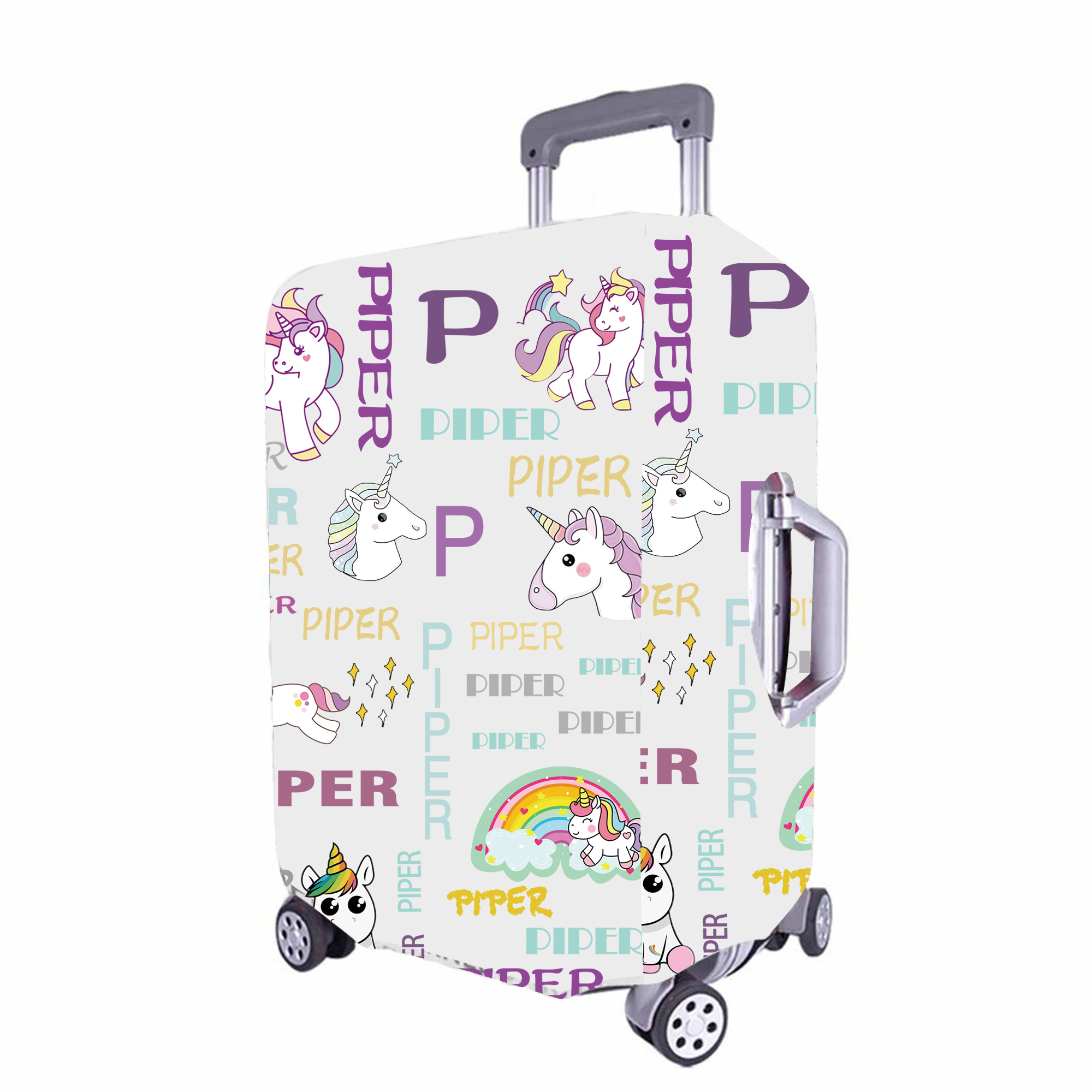 Personalized Lovely Unicorn High-elastic Suitcase Protector Luggage Cover