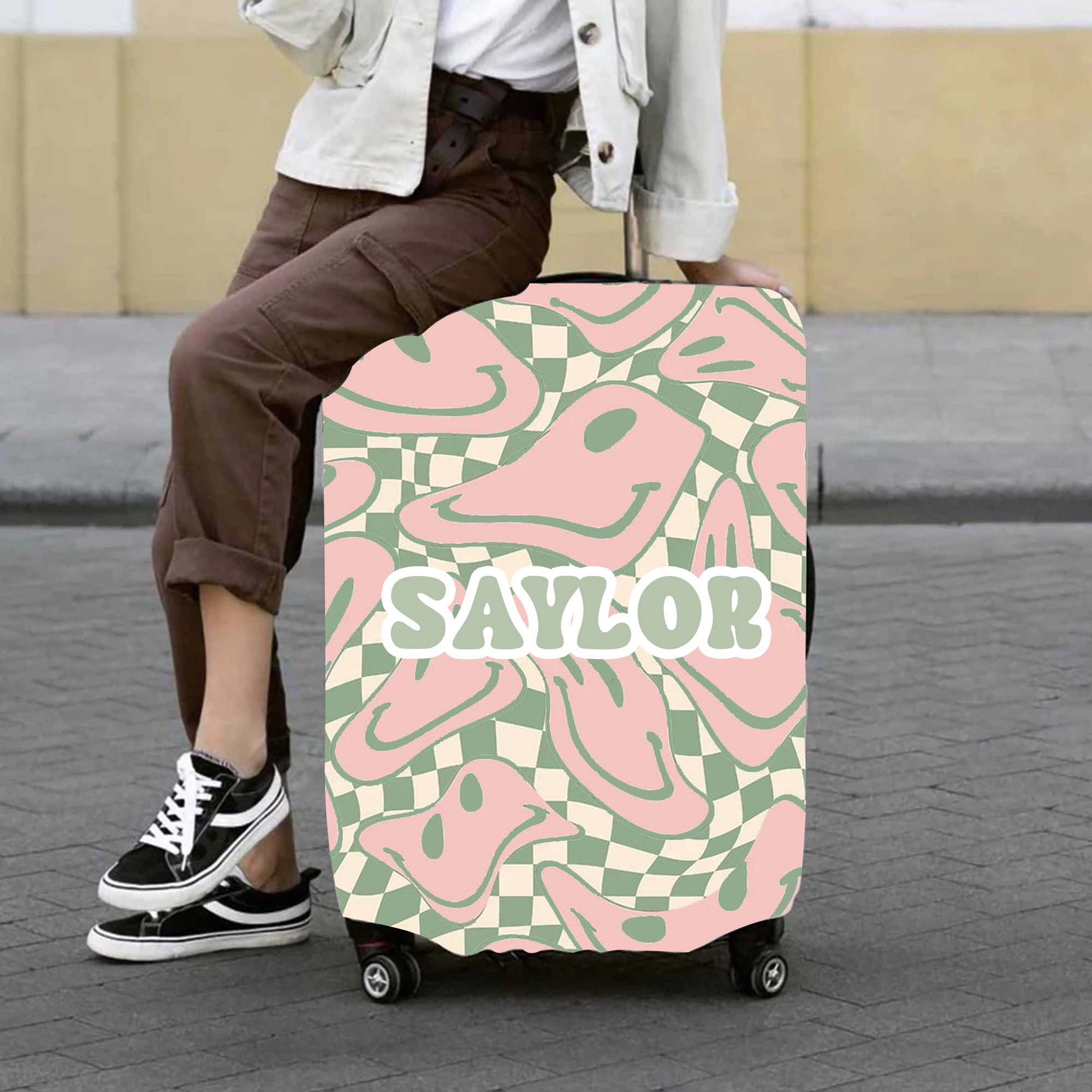 Personalized Funny Original High-elastic Suitcase Protector Luggage Cover