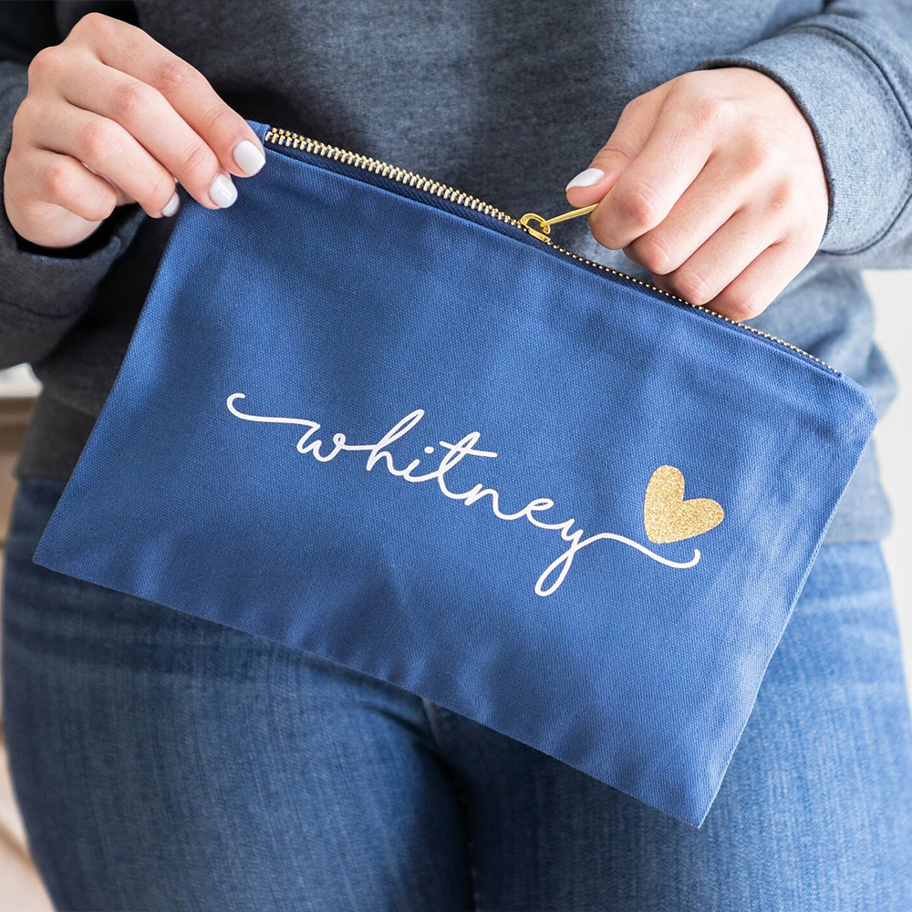 Personalized Multicolor Canvas Portable Makeup Bags