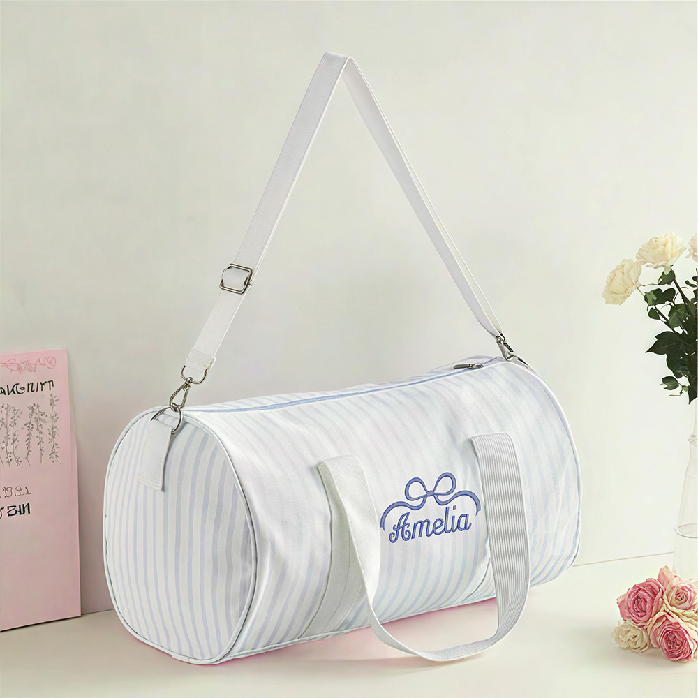 Personalized Embroidery Kids Striped Ballet Bag