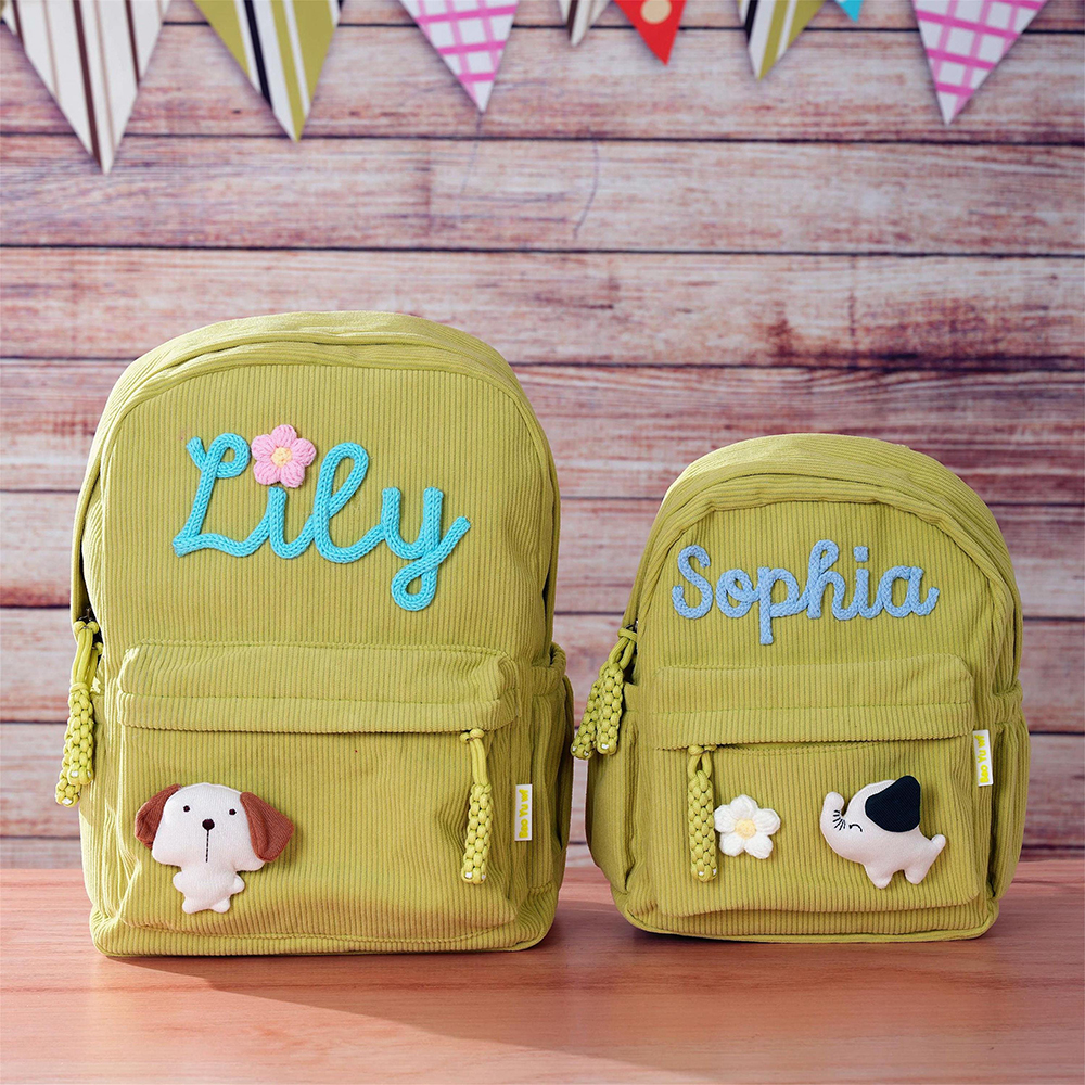 Personalized Hand Embroidery Lovely School Backpack