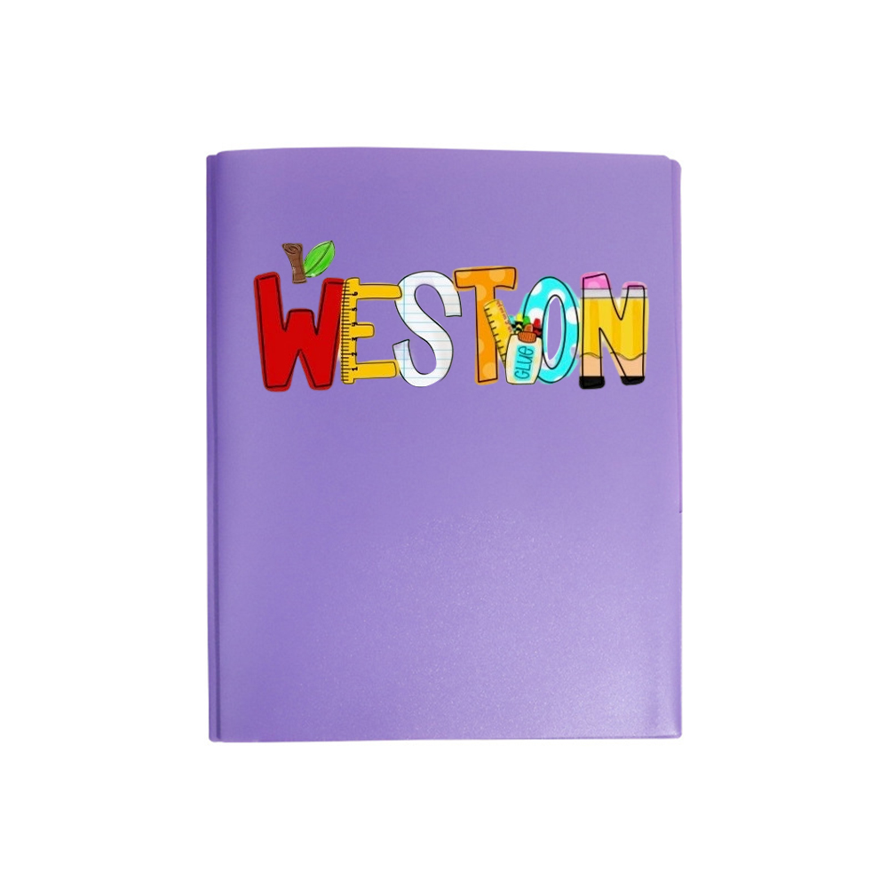 Personalized Back To School Colourful Folder