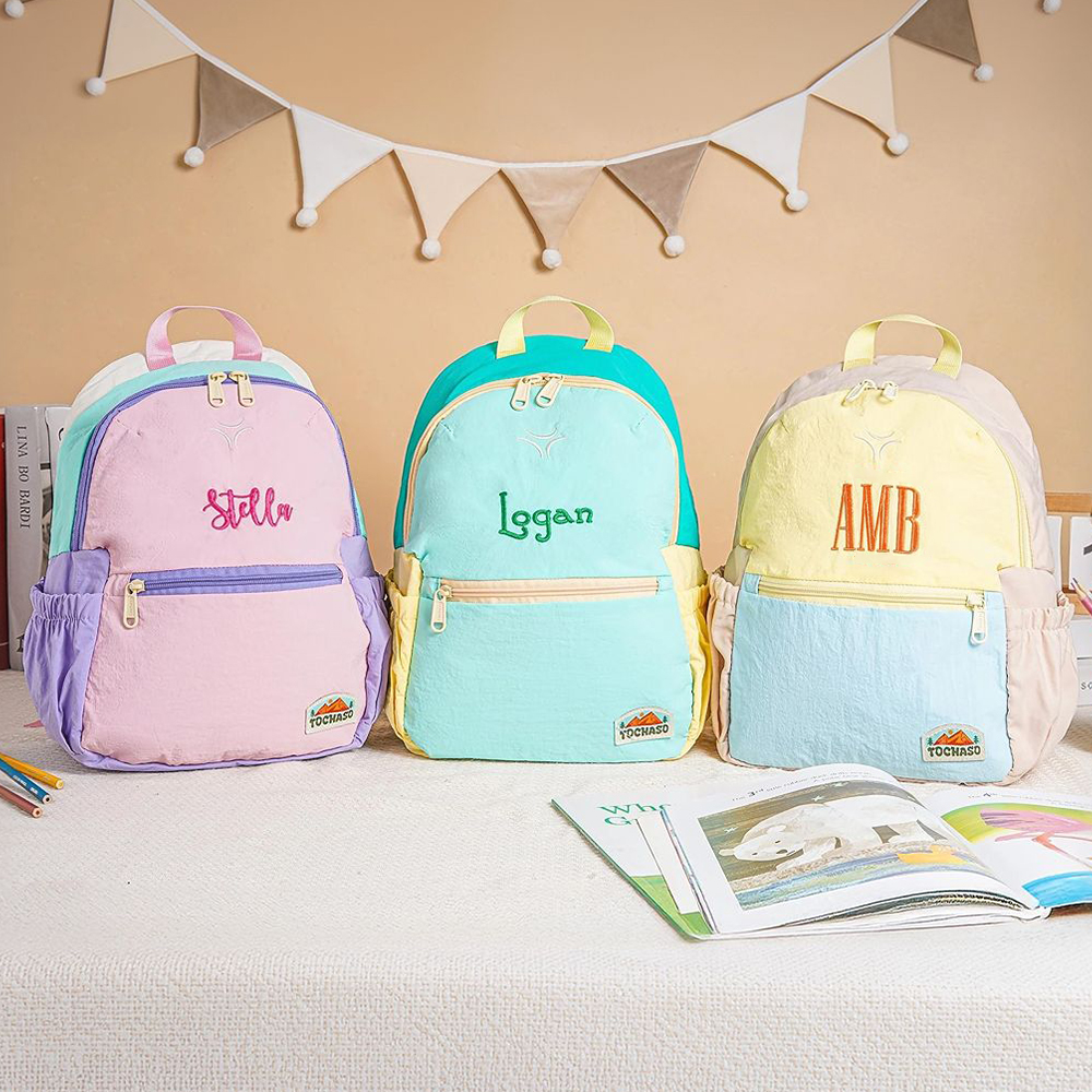 Personalized Embroidery Kids Colorful Ultralight Backpack