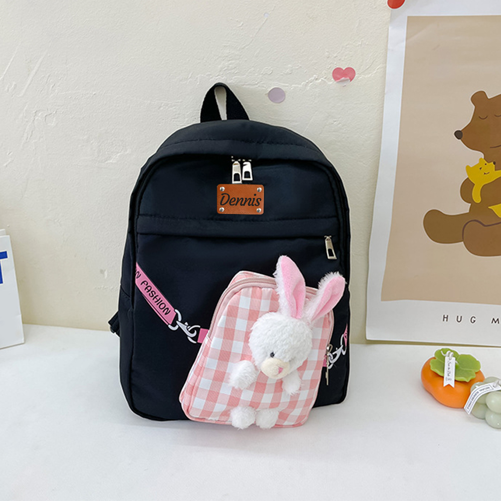 Personalized Kids Lovely Bunny School Backpack
