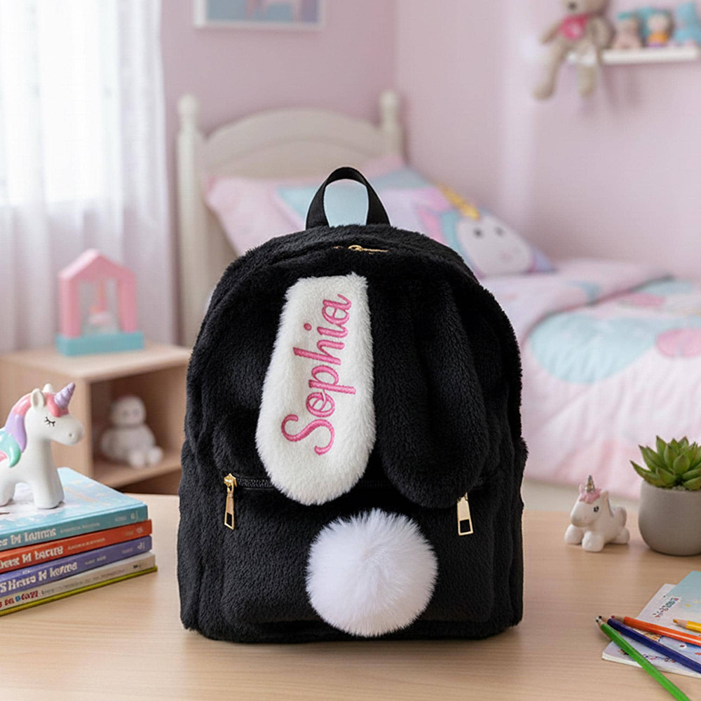 Personalized Embroidery Cute Bunny Backpack