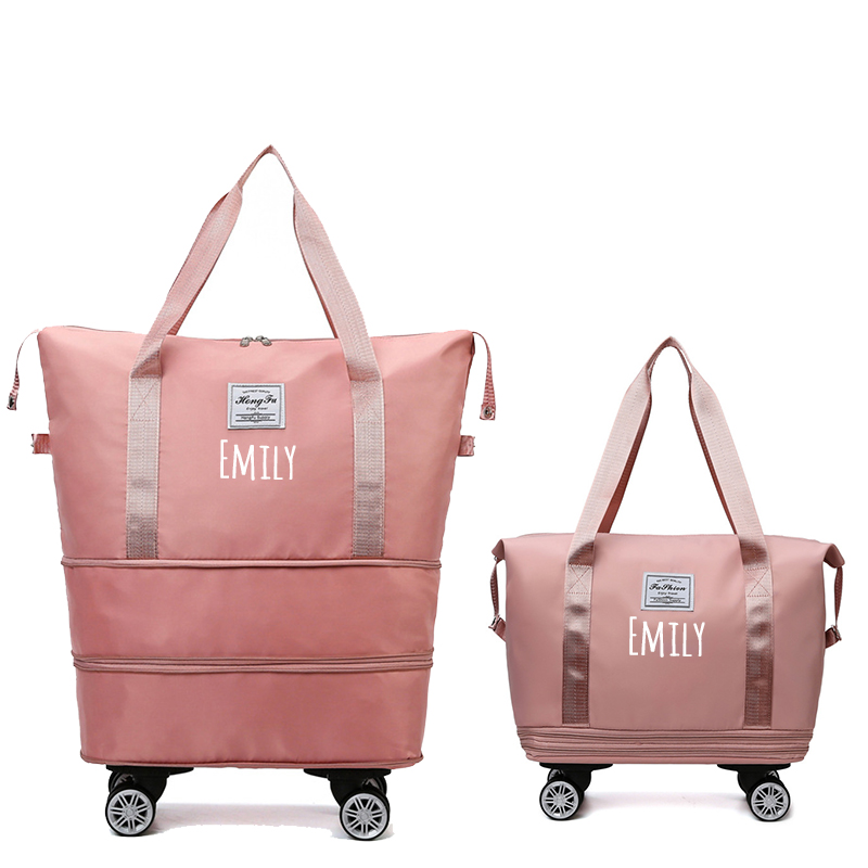  Personalised Expandable Foldable Duffle Bag with Wheels