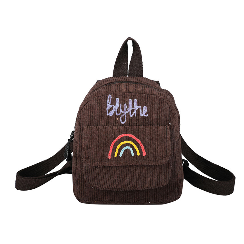 Personalized Hand Embroidery Rainbow Kid Color Backpack