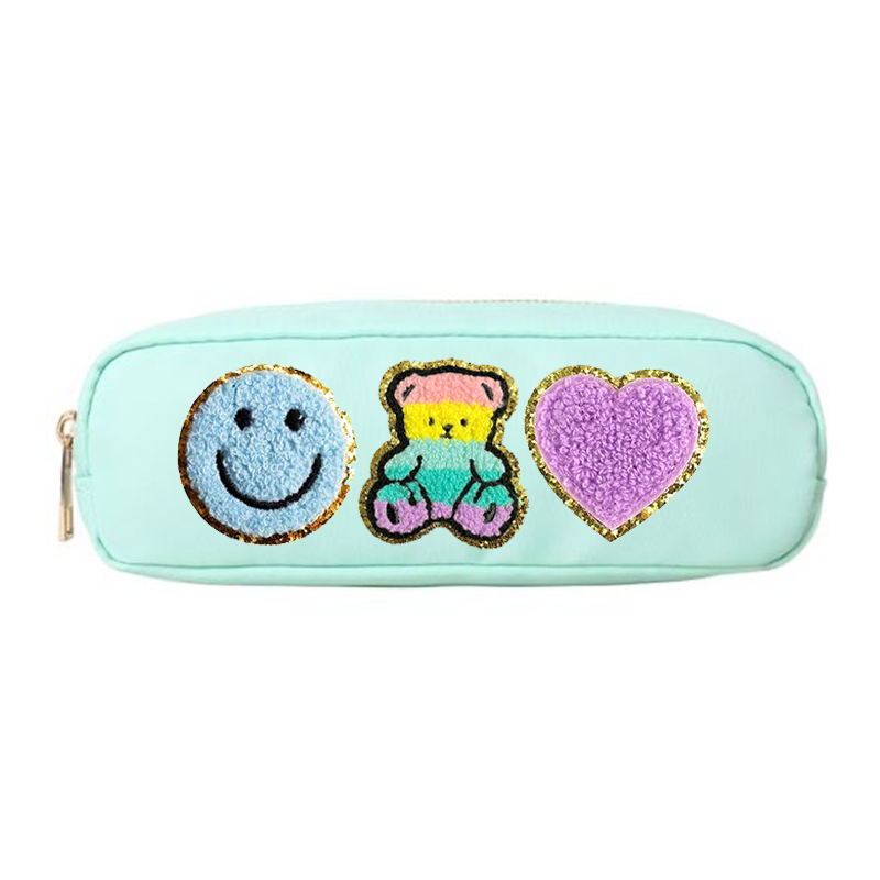 Personalized Chenille Letters Patch Kids Pencil Case