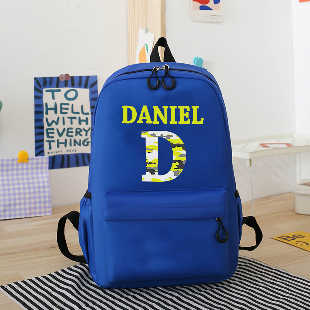 Personalized Color Monogram Back to School Backpack