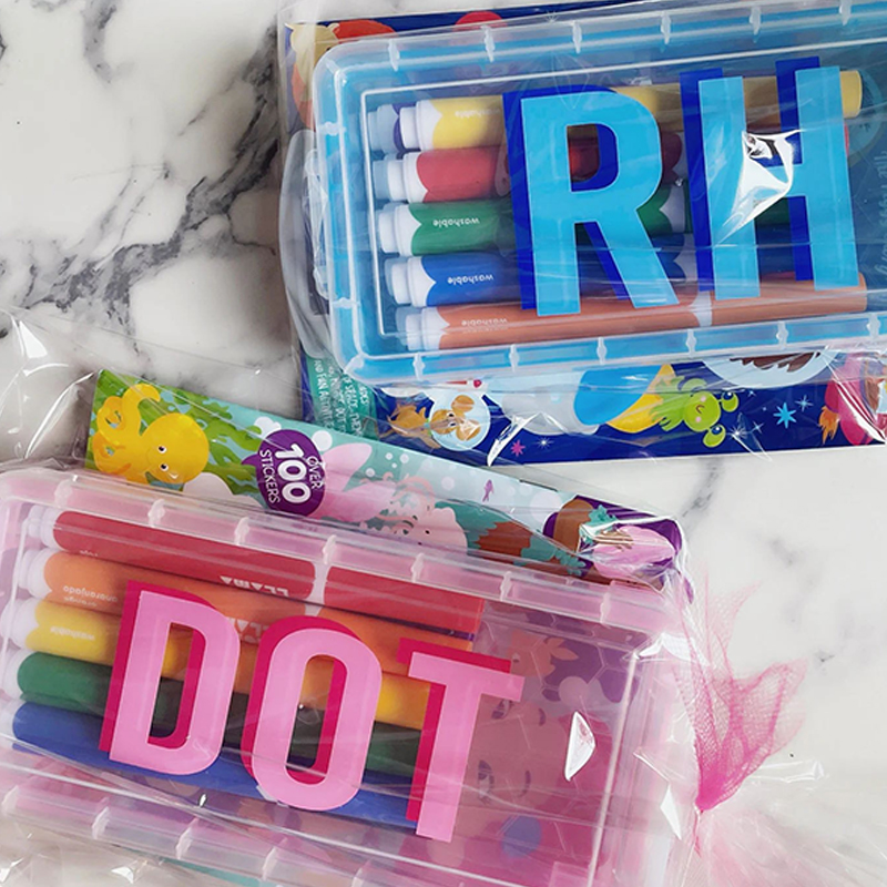 Personalized Kids Crayon Pencil Case (Colored Pencils Included) 