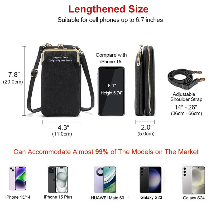 Personalized Color Small Crossbody Cell Phone Bag