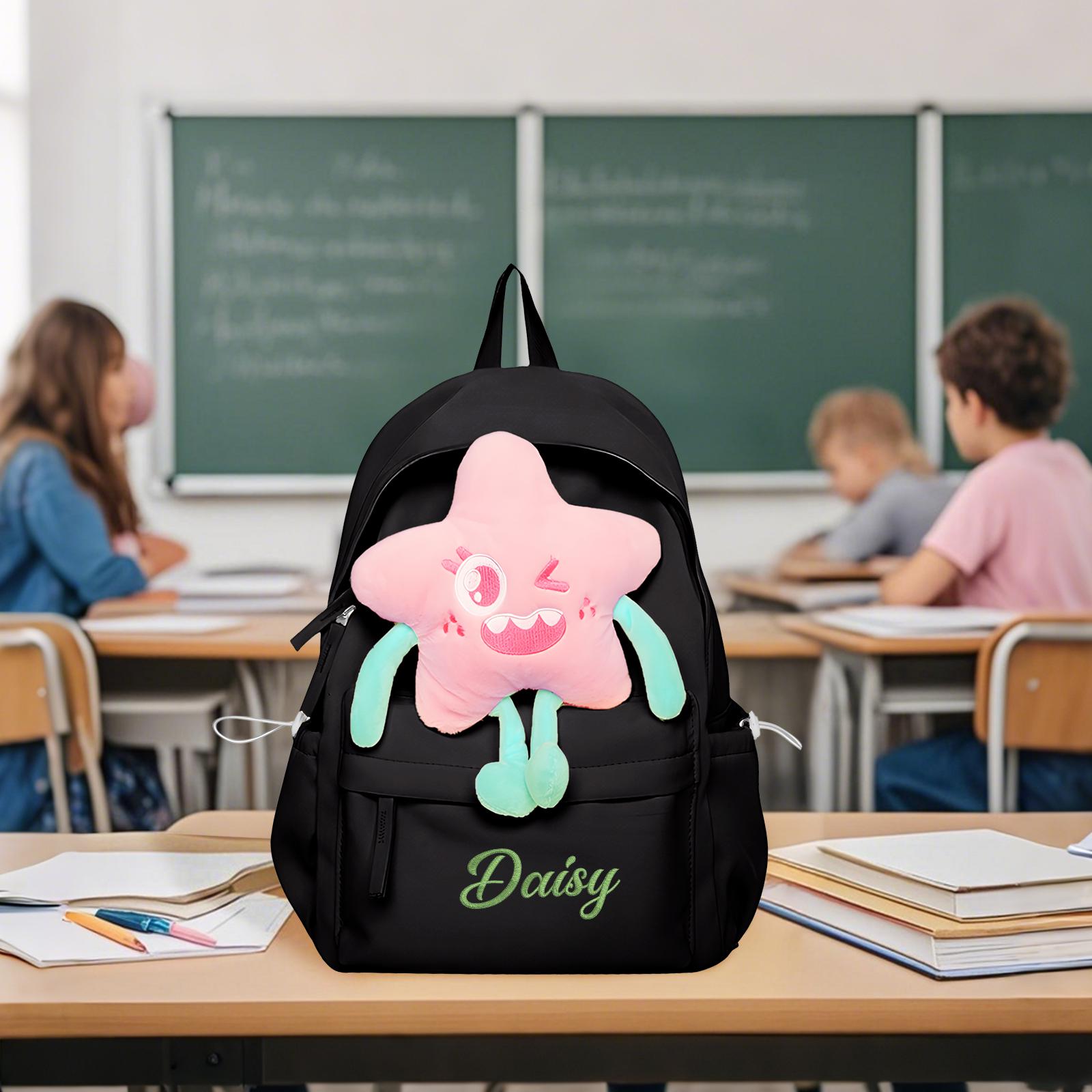 Personalized Embroidery Toddler Backpack with Star Smile