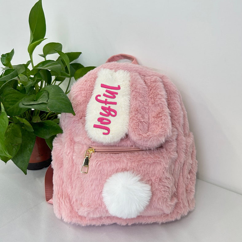 Personalized Embroidery Cute Bunny Backpack