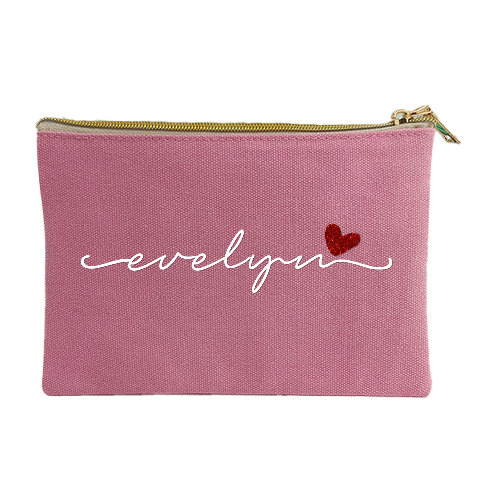 Personalized Multicolor Canvas Portable Makeup Bags