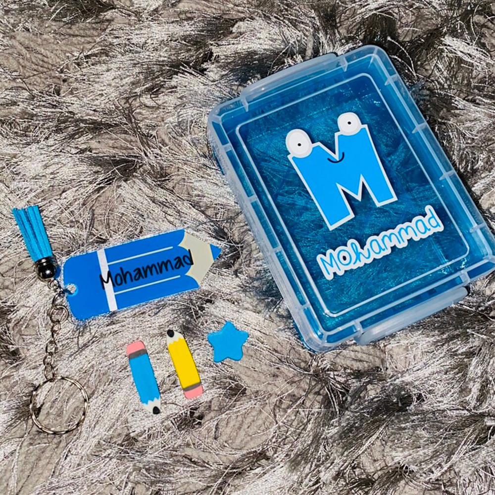 Personalized Original Lovely Monogram Crayon Box