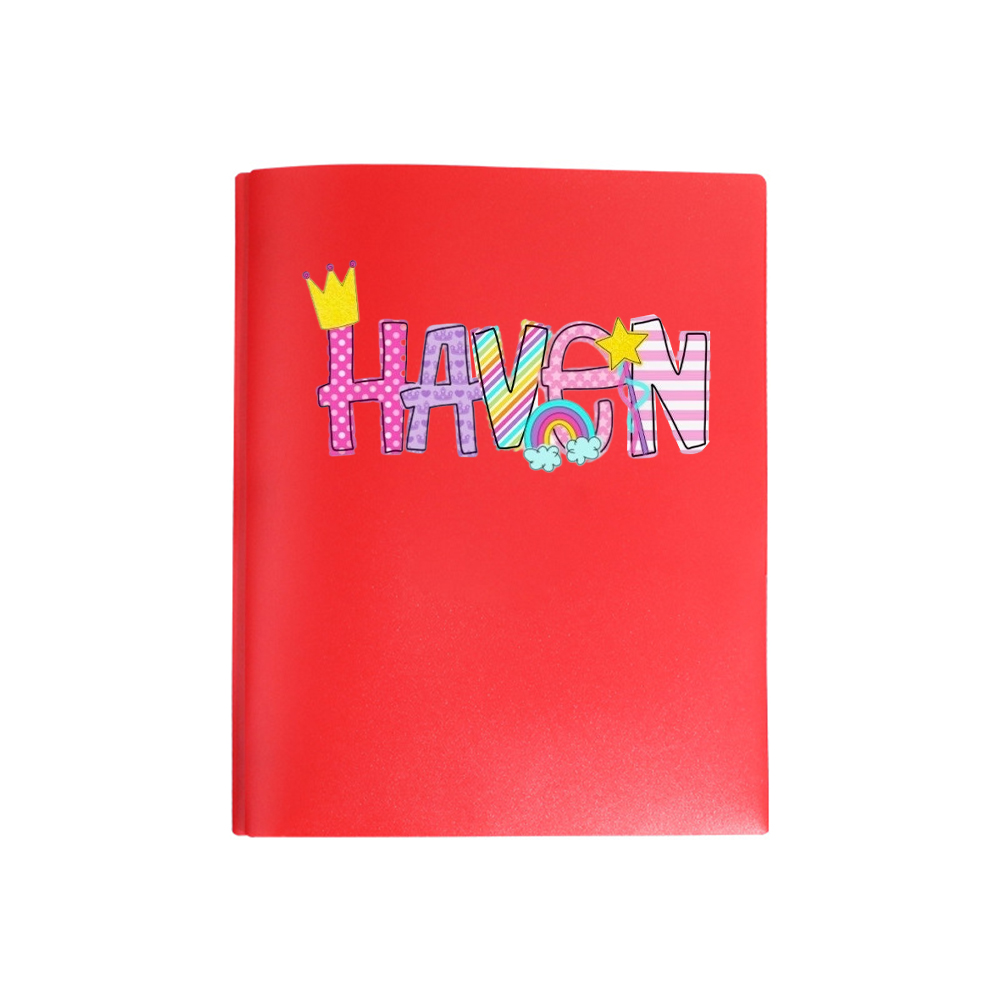 Personalized Back To School Colourful Folder