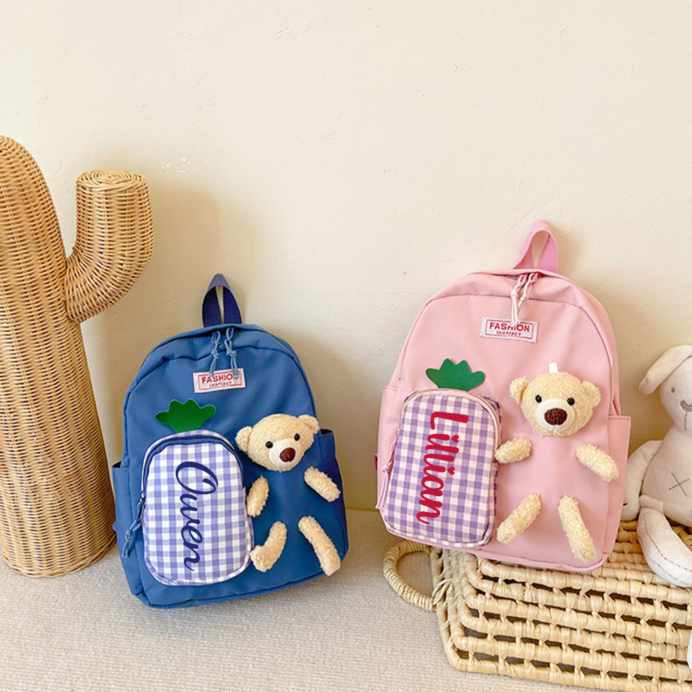 Personalized Kids Teddy Bear School Backpack