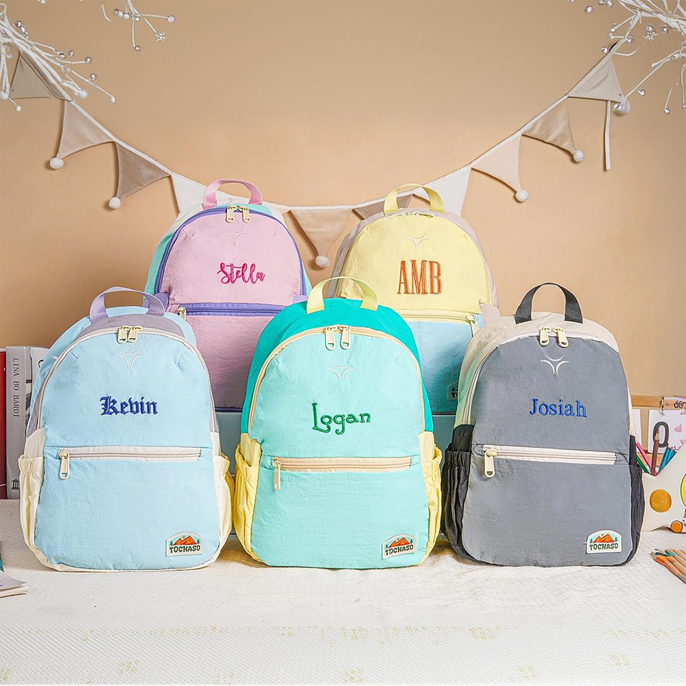 Personalized Embroidery Kids Colorful Ultralight Backpack