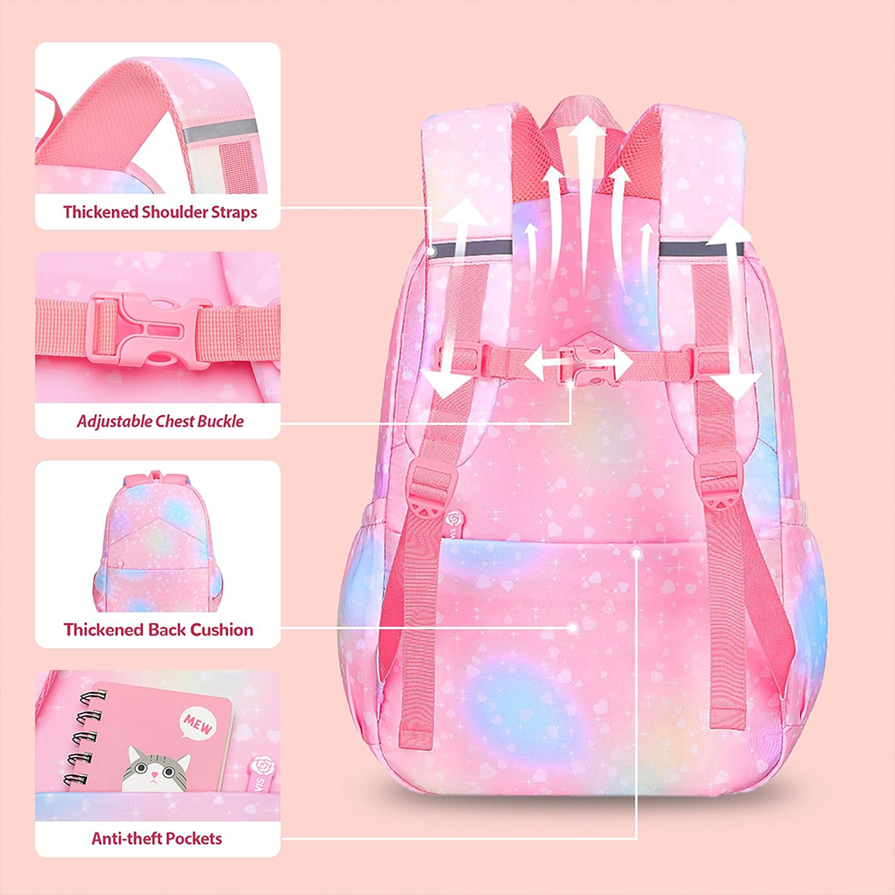 Personalized Rainbow Large Capacity School Backpack