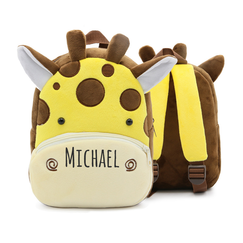 Personalized Cute Giraffe Animals Toddler Backpack