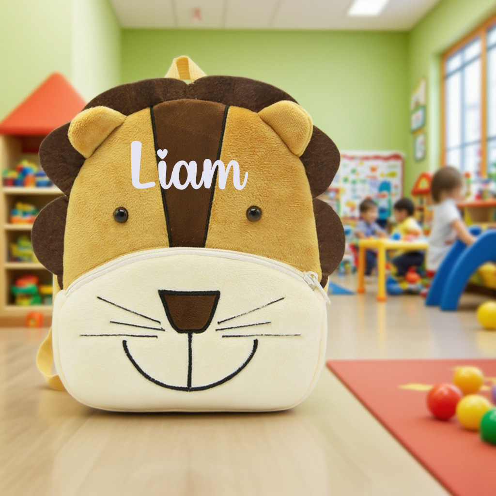 Personalized Cute Lion Animals Toddler Backpack