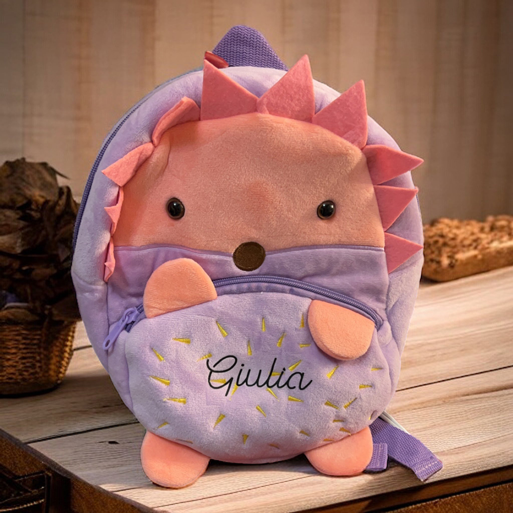 Personalized Cute Hedgehog Animals Toddler Backpack