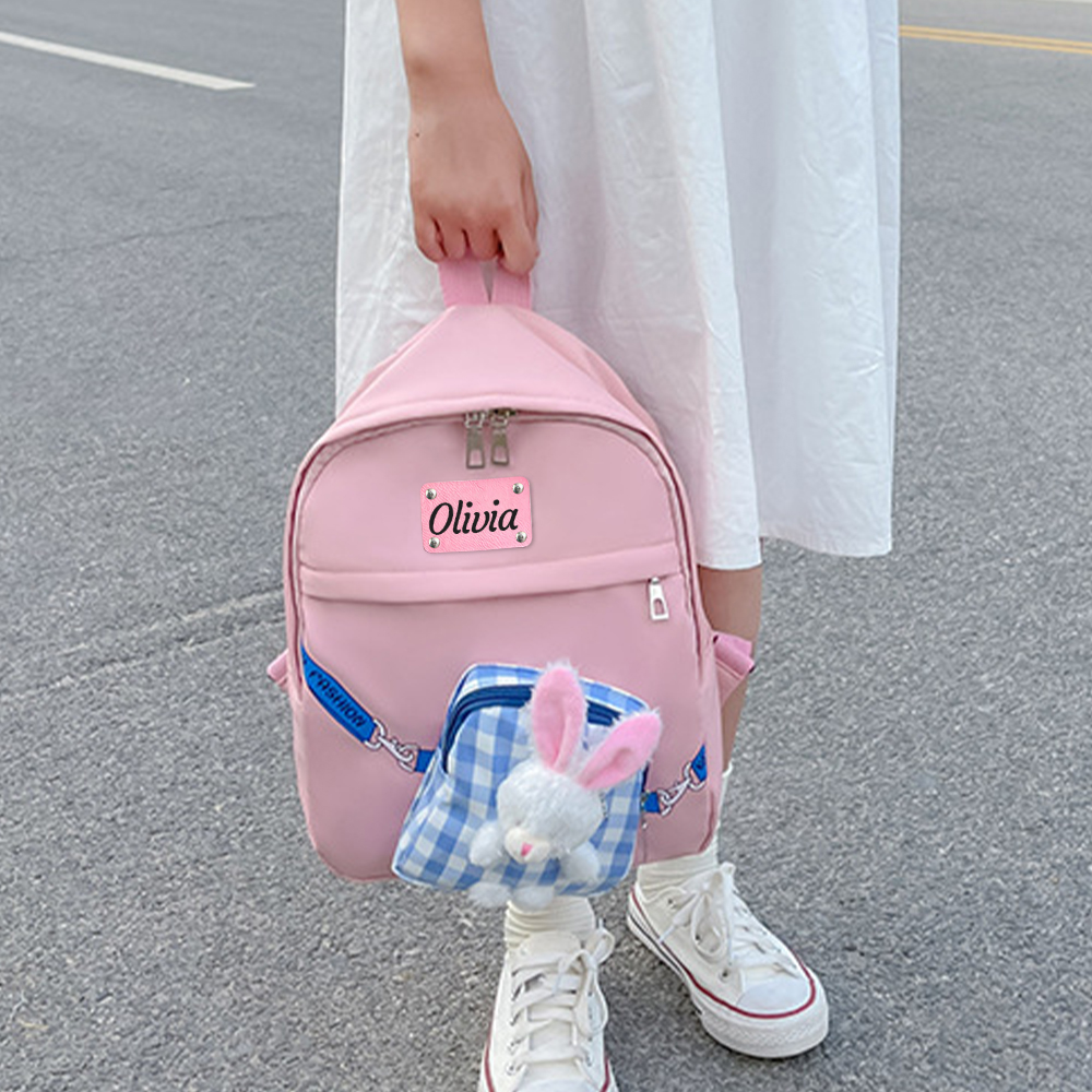 Personalized Kids Lovely Bunny School Backpack