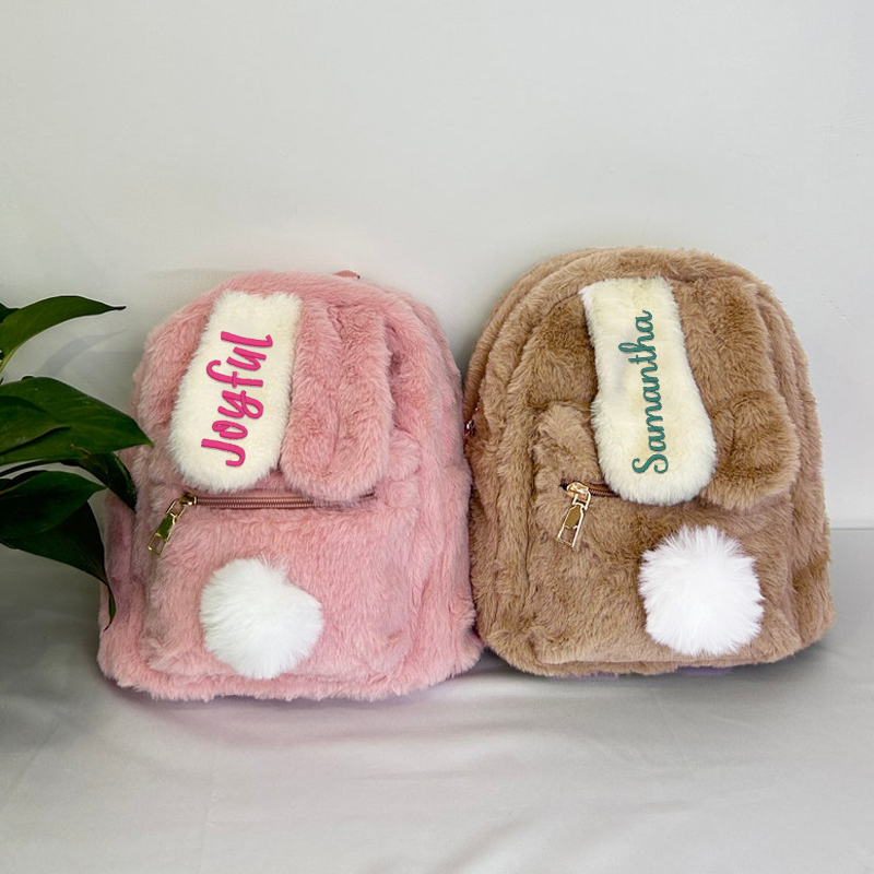 Personalized Embroidery Cute Bunny Backpack