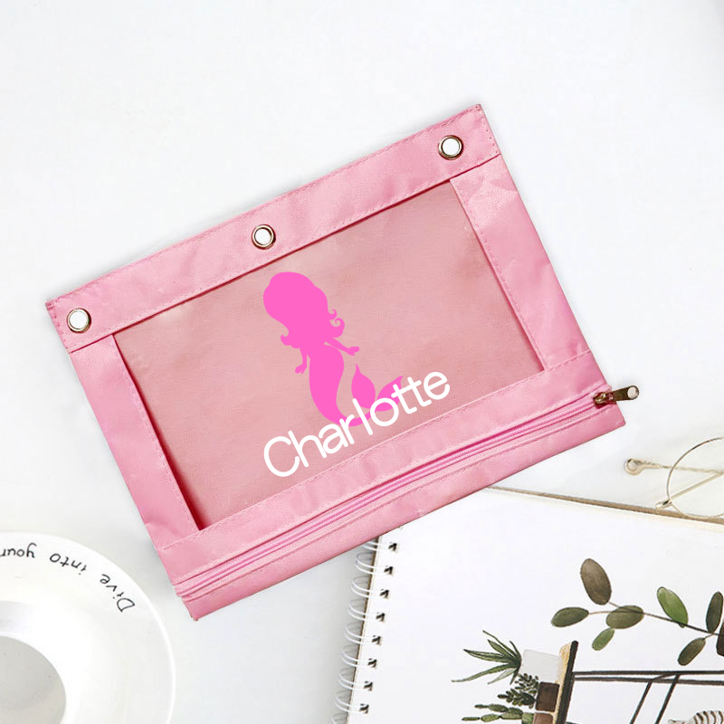 Personalized Original Canvas Zipper Kid Pencil Case