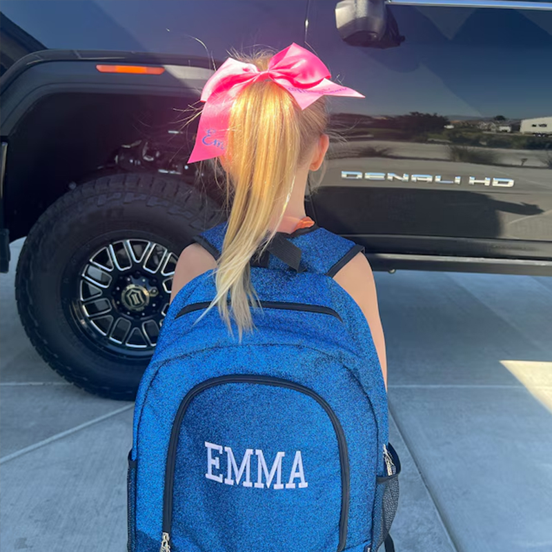 Personalized Embroidery Kid Glitter Backpack