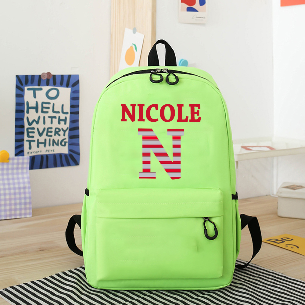 Personalized Color Monogram Back to School Backpack