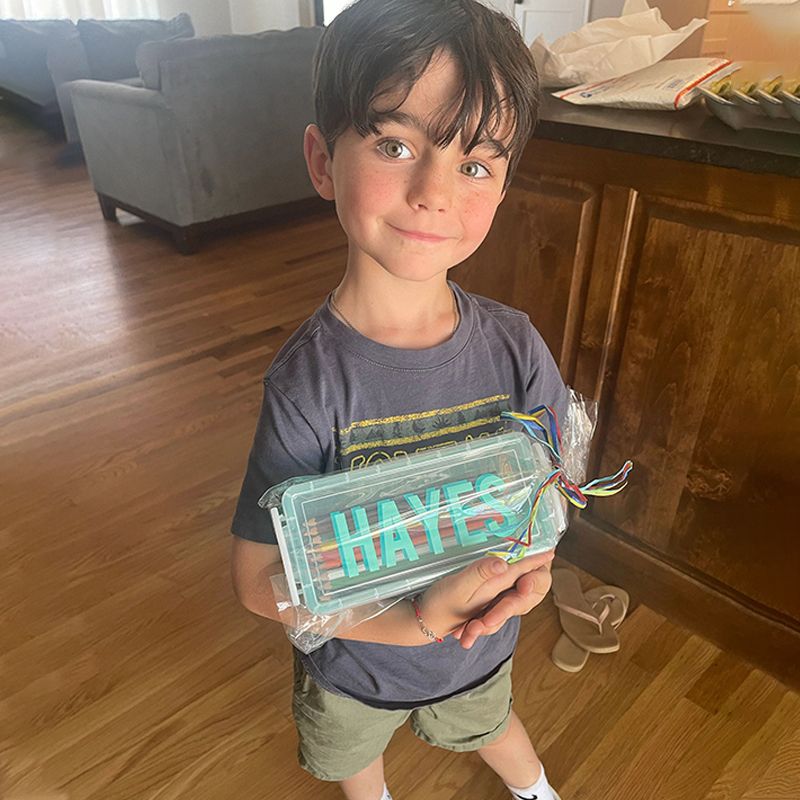 Personalized Kids Crayon Pencil Case (Colored Pencils Included) 